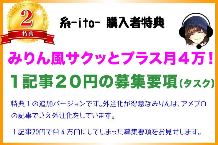 【特典2】アメブロ記事を1記事20円で募集した依頼内容をまるっとお見せします!